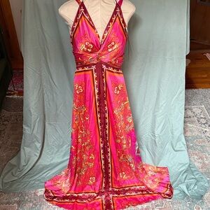 Vintage Rubber Ducky Production Inc Boho Handkerchief Maxi Dress